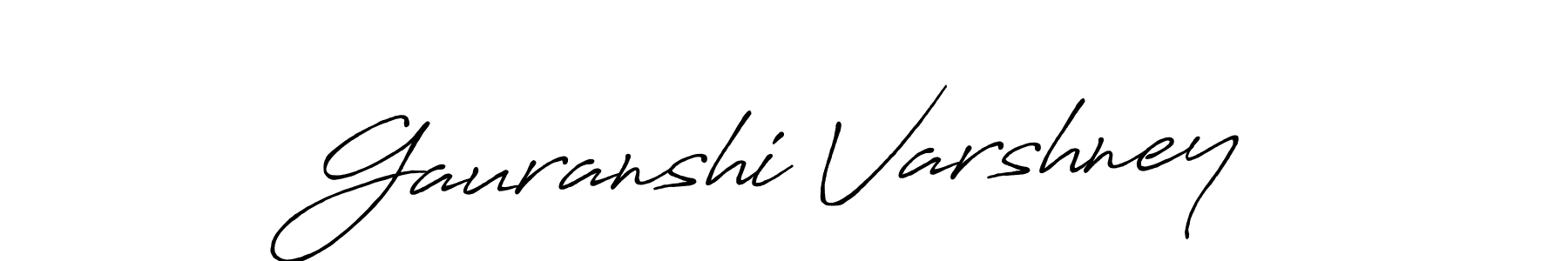 Gauranshi Varshney stylish signature style. Best Handwritten Sign (Antro_Vectra_Bolder) for my name. Handwritten Signature Collection Ideas for my name Gauranshi Varshney. Gauranshi Varshney signature style 7 images and pictures png