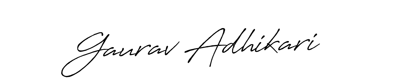 Also You can easily find your signature by using the search form. We will create Gaurav Adhikari name handwritten signature images for you free of cost using Antro_Vectra_Bolder sign style. Gaurav Adhikari signature style 7 images and pictures png
