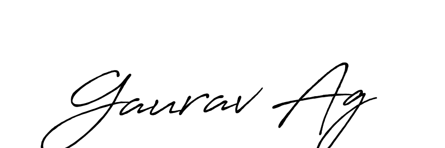 How to make Gaurav Ag signature? Antro_Vectra_Bolder is a professional autograph style. Create handwritten signature for Gaurav Ag name. Gaurav Ag signature style 7 images and pictures png