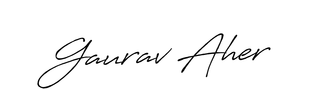Also You can easily find your signature by using the search form. We will create Gaurav Aher name handwritten signature images for you free of cost using Antro_Vectra_Bolder sign style. Gaurav Aher signature style 7 images and pictures png