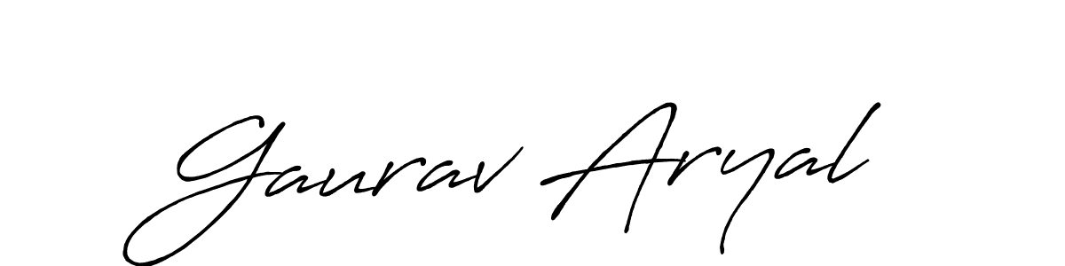 Also we have Gaurav Aryal name is the best signature style. Create professional handwritten signature collection using Antro_Vectra_Bolder autograph style. Gaurav Aryal signature style 7 images and pictures png