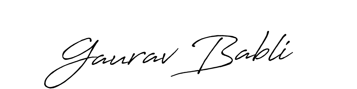 It looks lik you need a new signature style for name Gaurav Babli. Design unique handwritten (Antro_Vectra_Bolder) signature with our free signature maker in just a few clicks. Gaurav Babli signature style 7 images and pictures png