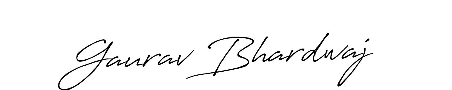 Make a beautiful signature design for name Gaurav Bhardwaj. With this signature (Antro_Vectra_Bolder) style, you can create a handwritten signature for free. Gaurav Bhardwaj signature style 7 images and pictures png