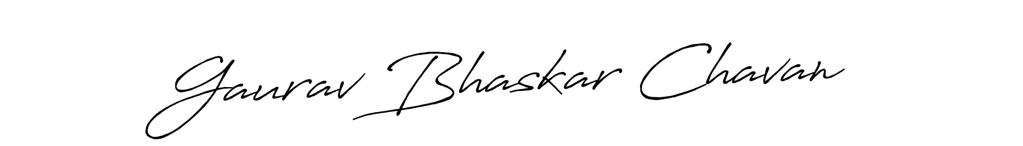 How to make Gaurav Bhaskar Chavan name signature. Use Antro_Vectra_Bolder style for creating short signs online. This is the latest handwritten sign. Gaurav Bhaskar Chavan signature style 7 images and pictures png