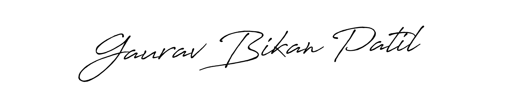 Gaurav Bikan Patil stylish signature style. Best Handwritten Sign (Antro_Vectra_Bolder) for my name. Handwritten Signature Collection Ideas for my name Gaurav Bikan Patil. Gaurav Bikan Patil signature style 7 images and pictures png