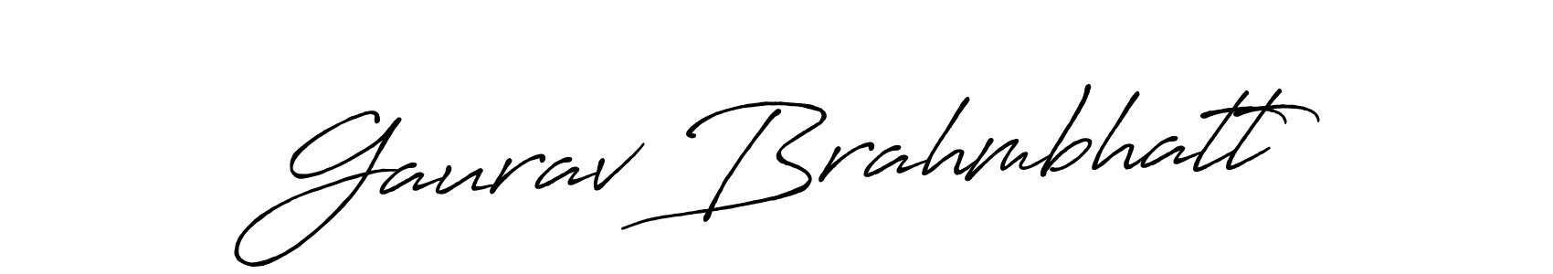 Create a beautiful signature design for name Gaurav Brahmbhatt. With this signature (Antro_Vectra_Bolder) fonts, you can make a handwritten signature for free. Gaurav Brahmbhatt signature style 7 images and pictures png