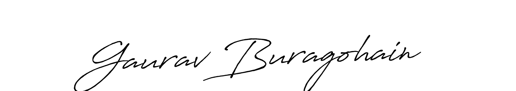 How to make Gaurav Buragohain name signature. Use Antro_Vectra_Bolder style for creating short signs online. This is the latest handwritten sign. Gaurav Buragohain signature style 7 images and pictures png