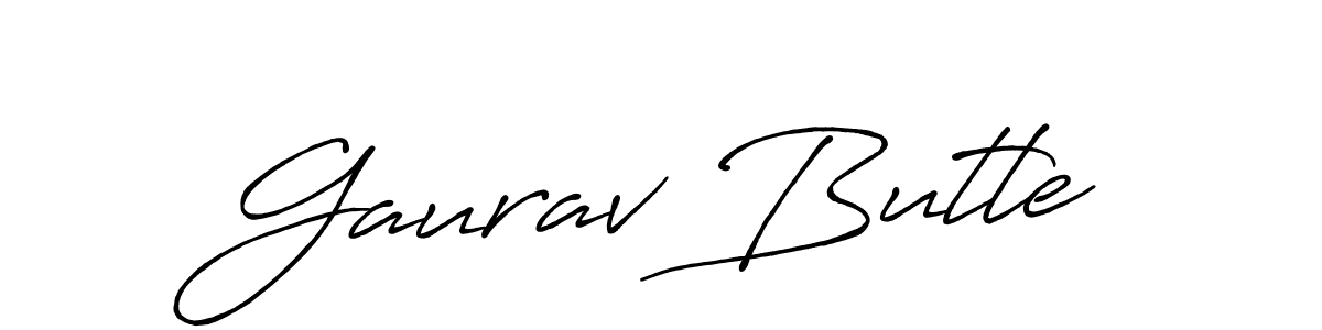 Design your own signature with our free online signature maker. With this signature software, you can create a handwritten (Antro_Vectra_Bolder) signature for name Gaurav Butle. Gaurav Butle signature style 7 images and pictures png