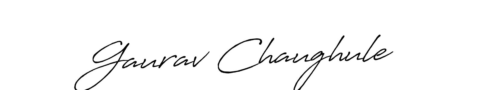 How to make Gaurav Chaughule name signature. Use Antro_Vectra_Bolder style for creating short signs online. This is the latest handwritten sign. Gaurav Chaughule signature style 7 images and pictures png
