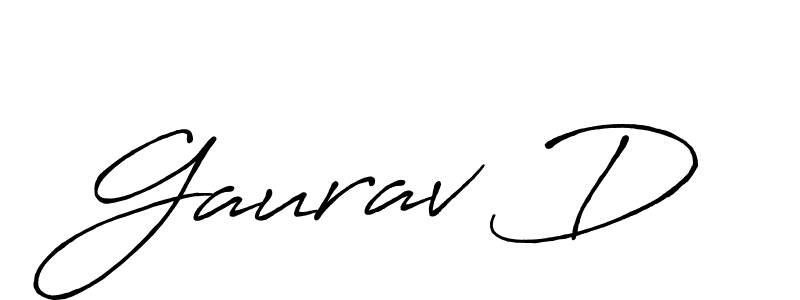 Also we have Gaurav D name is the best signature style. Create professional handwritten signature collection using Antro_Vectra_Bolder autograph style. Gaurav D signature style 7 images and pictures png