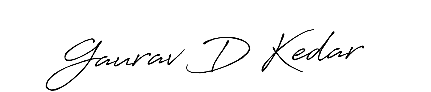 Make a beautiful signature design for name Gaurav D Kedar. With this signature (Antro_Vectra_Bolder) style, you can create a handwritten signature for free. Gaurav D Kedar signature style 7 images and pictures png