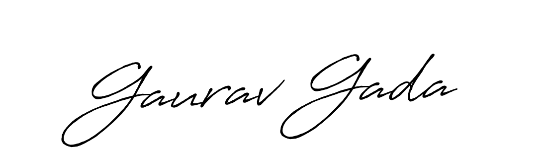 Create a beautiful signature design for name Gaurav Gada. With this signature (Antro_Vectra_Bolder) fonts, you can make a handwritten signature for free. Gaurav Gada signature style 7 images and pictures png