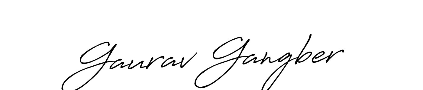 The best way (Antro_Vectra_Bolder) to make a short signature is to pick only two or three words in your name. The name Gaurav Gangber include a total of six letters. For converting this name. Gaurav Gangber signature style 7 images and pictures png