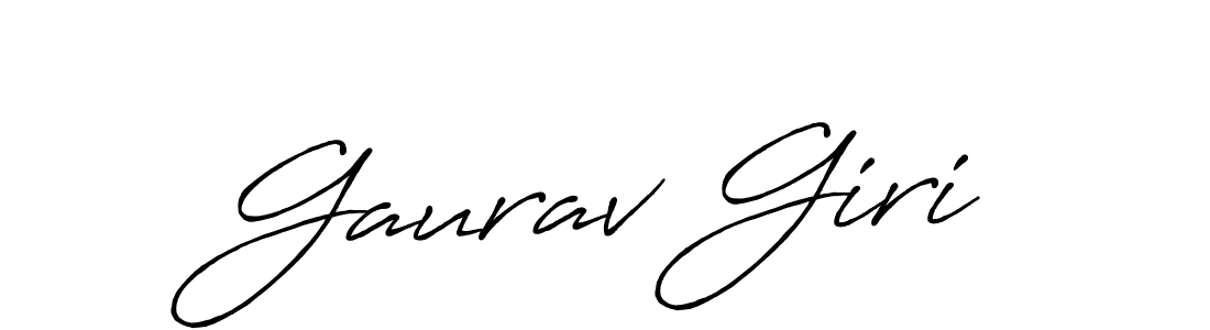 How to make Gaurav Giri name signature. Use Antro_Vectra_Bolder style for creating short signs online. This is the latest handwritten sign. Gaurav Giri signature style 7 images and pictures png