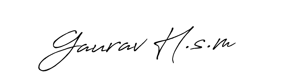 Gaurav H.s.m stylish signature style. Best Handwritten Sign (Antro_Vectra_Bolder) for my name. Handwritten Signature Collection Ideas for my name Gaurav H.s.m. Gaurav H.s.m signature style 7 images and pictures png