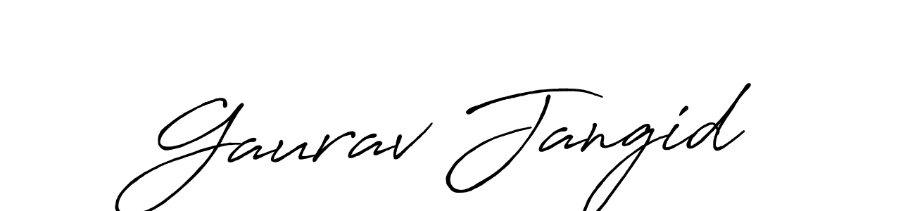Make a beautiful signature design for name Gaurav Jangid. With this signature (Antro_Vectra_Bolder) style, you can create a handwritten signature for free. Gaurav Jangid signature style 7 images and pictures png