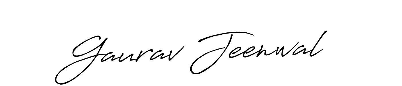 Create a beautiful signature design for name Gaurav Jeenwal. With this signature (Antro_Vectra_Bolder) fonts, you can make a handwritten signature for free. Gaurav Jeenwal signature style 7 images and pictures png