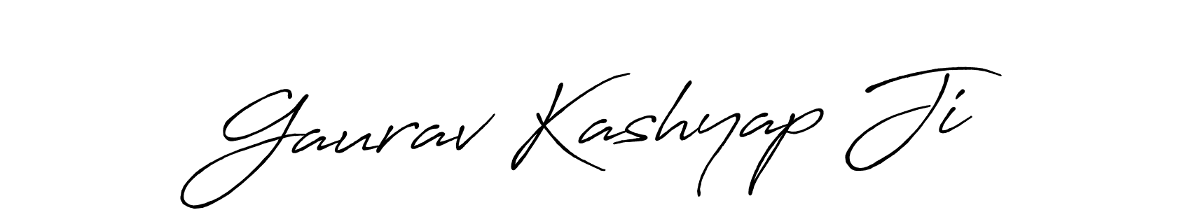 Create a beautiful signature design for name Gaurav Kashyap Ji. With this signature (Antro_Vectra_Bolder) fonts, you can make a handwritten signature for free. Gaurav Kashyap Ji signature style 7 images and pictures png