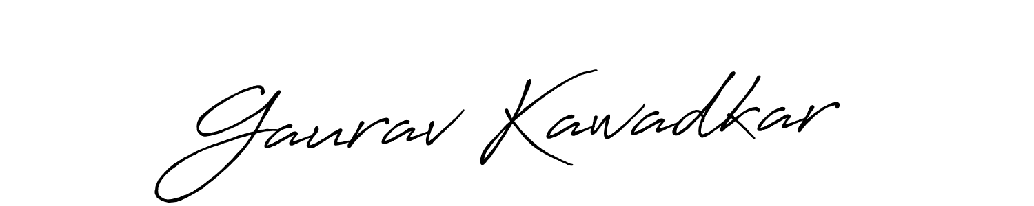 Make a beautiful signature design for name Gaurav Kawadkar. With this signature (Antro_Vectra_Bolder) style, you can create a handwritten signature for free. Gaurav Kawadkar signature style 7 images and pictures png