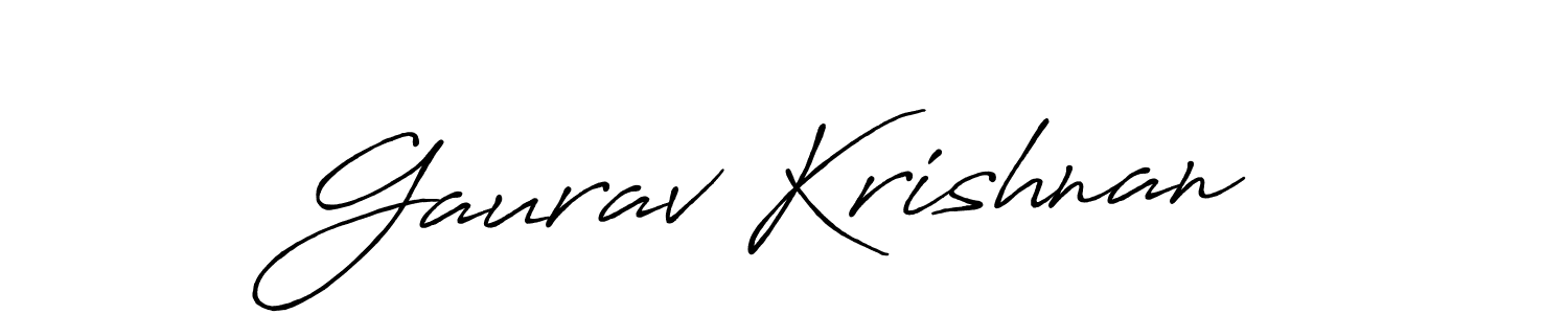 Gaurav Krishnan stylish signature style. Best Handwritten Sign (Antro_Vectra_Bolder) for my name. Handwritten Signature Collection Ideas for my name Gaurav Krishnan. Gaurav Krishnan signature style 7 images and pictures png