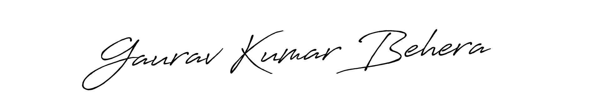 Make a beautiful signature design for name Gaurav Kumar Behera. With this signature (Antro_Vectra_Bolder) style, you can create a handwritten signature for free. Gaurav Kumar Behera signature style 7 images and pictures png