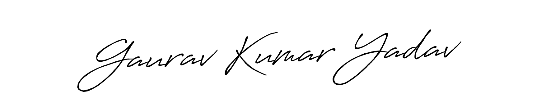 Design your own signature with our free online signature maker. With this signature software, you can create a handwritten (Antro_Vectra_Bolder) signature for name Gaurav Kumar Yadav. Gaurav Kumar Yadav signature style 7 images and pictures png