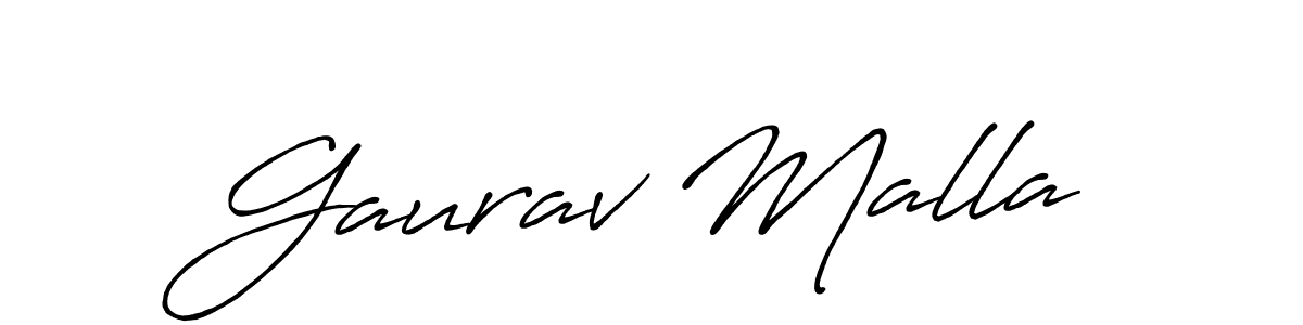 Make a short Gaurav Malla signature style. Manage your documents anywhere anytime using Antro_Vectra_Bolder. Create and add eSignatures, submit forms, share and send files easily. Gaurav Malla signature style 7 images and pictures png