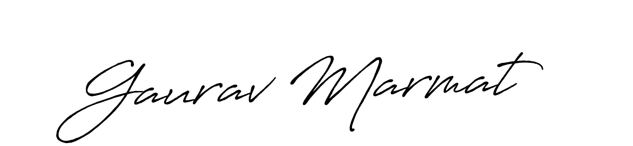 Also we have Gaurav Marmat name is the best signature style. Create professional handwritten signature collection using Antro_Vectra_Bolder autograph style. Gaurav Marmat signature style 7 images and pictures png