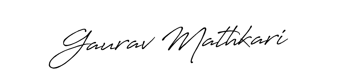 Use a signature maker to create a handwritten signature online. With this signature software, you can design (Antro_Vectra_Bolder) your own signature for name Gaurav Mathkari. Gaurav Mathkari signature style 7 images and pictures png