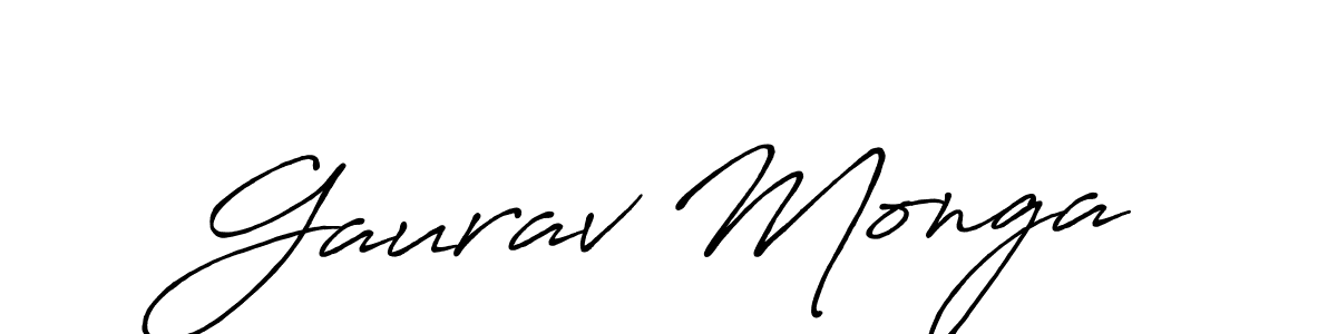 Similarly Antro_Vectra_Bolder is the best handwritten signature design. Signature creator online .You can use it as an online autograph creator for name Gaurav Monga. Gaurav Monga signature style 7 images and pictures png