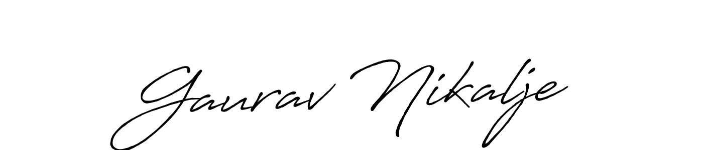 How to make Gaurav Nikalje signature? Antro_Vectra_Bolder is a professional autograph style. Create handwritten signature for Gaurav Nikalje name. Gaurav Nikalje signature style 7 images and pictures png