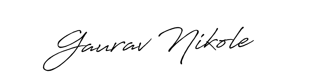 Design your own signature with our free online signature maker. With this signature software, you can create a handwritten (Antro_Vectra_Bolder) signature for name Gaurav Nikole. Gaurav Nikole signature style 7 images and pictures png
