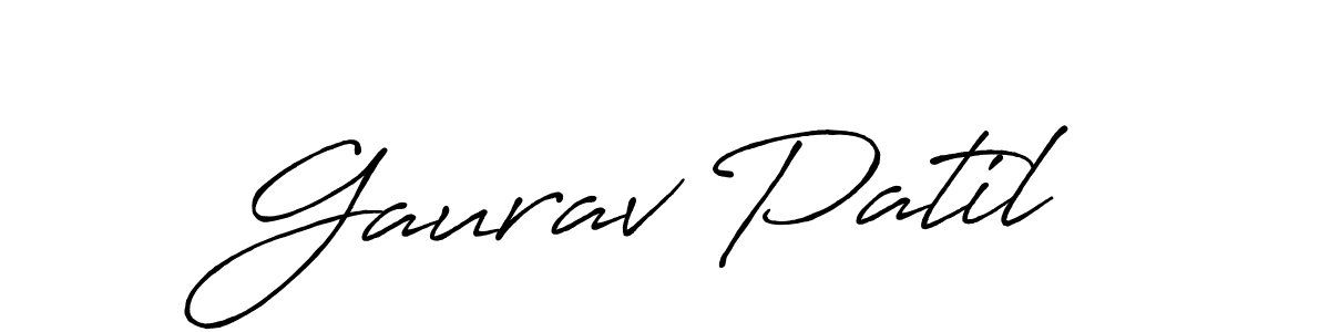 How to make Gaurav Patil name signature. Use Antro_Vectra_Bolder style for creating short signs online. This is the latest handwritten sign. Gaurav Patil signature style 7 images and pictures png