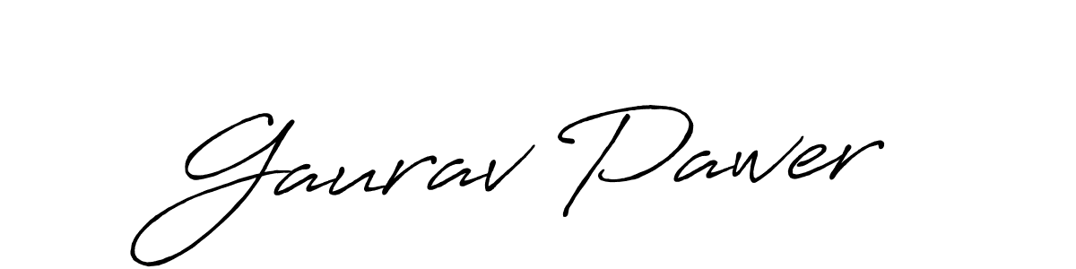 Make a beautiful signature design for name Gaurav Pawer. With this signature (Antro_Vectra_Bolder) style, you can create a handwritten signature for free. Gaurav Pawer signature style 7 images and pictures png