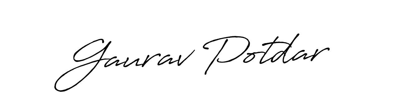 This is the best signature style for the Gaurav Potdar name. Also you like these signature font (Antro_Vectra_Bolder). Mix name signature. Gaurav Potdar signature style 7 images and pictures png