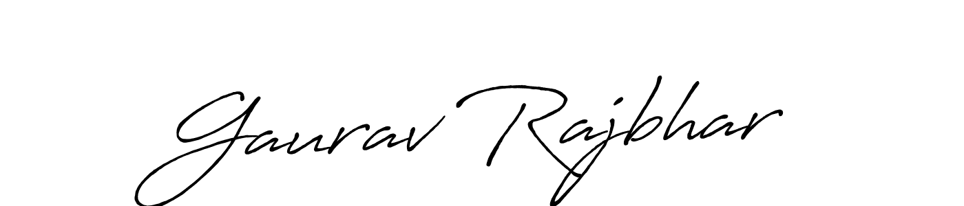 Create a beautiful signature design for name Gaurav Rajbhar. With this signature (Antro_Vectra_Bolder) fonts, you can make a handwritten signature for free. Gaurav Rajbhar signature style 7 images and pictures png