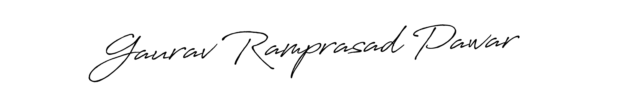 Make a beautiful signature design for name Gaurav Ramprasad Pawar. With this signature (Antro_Vectra_Bolder) style, you can create a handwritten signature for free. Gaurav Ramprasad Pawar signature style 7 images and pictures png