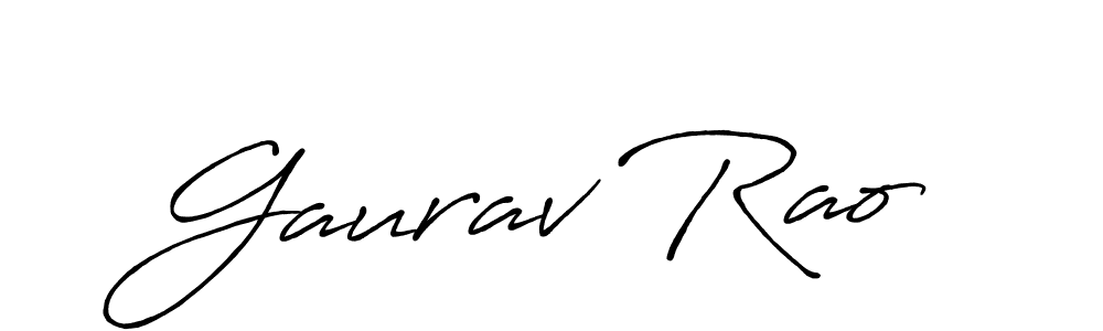 Gaurav Rao stylish signature style. Best Handwritten Sign (Antro_Vectra_Bolder) for my name. Handwritten Signature Collection Ideas for my name Gaurav Rao. Gaurav Rao signature style 7 images and pictures png