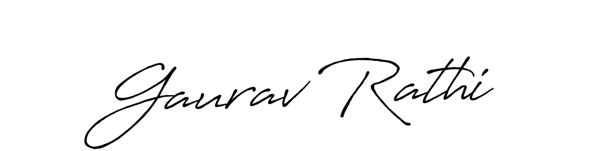 Design your own signature with our free online signature maker. With this signature software, you can create a handwritten (Antro_Vectra_Bolder) signature for name Gaurav Rathi. Gaurav Rathi signature style 7 images and pictures png