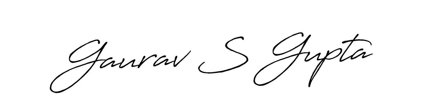 Gaurav S Gupta stylish signature style. Best Handwritten Sign (Antro_Vectra_Bolder) for my name. Handwritten Signature Collection Ideas for my name Gaurav S Gupta. Gaurav S Gupta signature style 7 images and pictures png