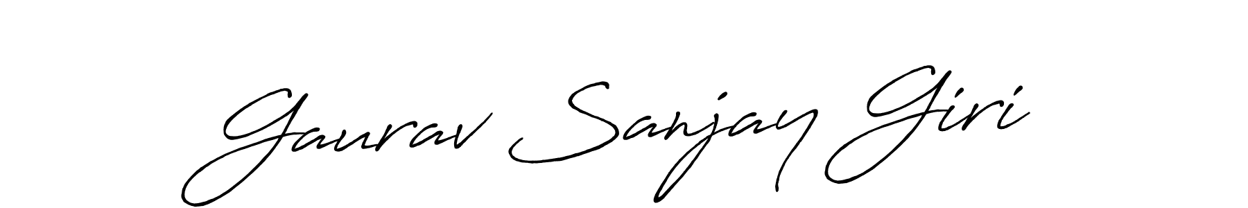 Also we have Gaurav Sanjay Giri name is the best signature style. Create professional handwritten signature collection using Antro_Vectra_Bolder autograph style. Gaurav Sanjay Giri signature style 7 images and pictures png