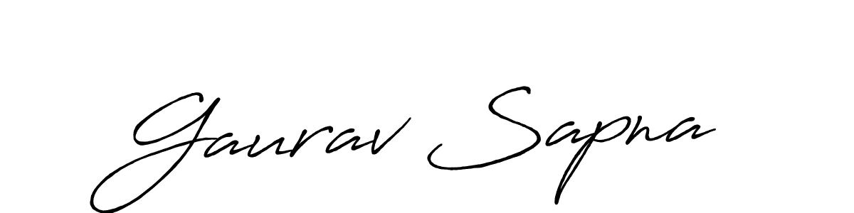 Make a beautiful signature design for name Gaurav Sapna. With this signature (Antro_Vectra_Bolder) style, you can create a handwritten signature for free. Gaurav Sapna signature style 7 images and pictures png