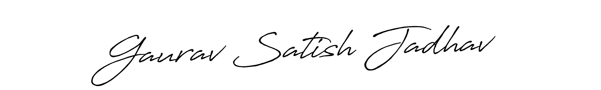 Also we have Gaurav Satish Jadhav name is the best signature style. Create professional handwritten signature collection using Antro_Vectra_Bolder autograph style. Gaurav Satish Jadhav signature style 7 images and pictures png