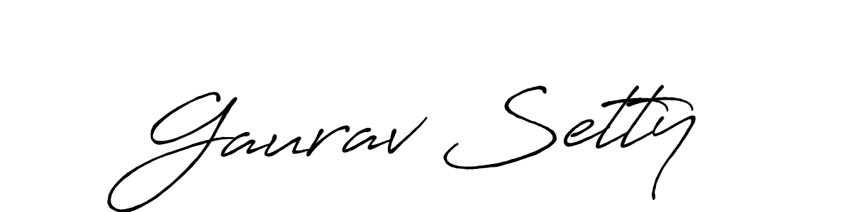 Also we have Gaurav Setty name is the best signature style. Create professional handwritten signature collection using Antro_Vectra_Bolder autograph style. Gaurav Setty signature style 7 images and pictures png