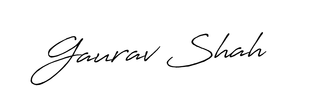 Make a beautiful signature design for name Gaurav Shah. With this signature (Antro_Vectra_Bolder) style, you can create a handwritten signature for free. Gaurav Shah signature style 7 images and pictures png