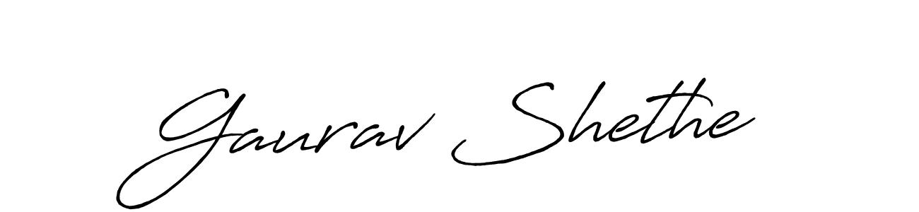 This is the best signature style for the Gaurav Shethe name. Also you like these signature font (Antro_Vectra_Bolder). Mix name signature. Gaurav Shethe signature style 7 images and pictures png