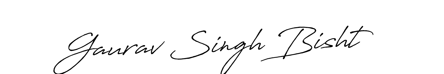 Design your own signature with our free online signature maker. With this signature software, you can create a handwritten (Antro_Vectra_Bolder) signature for name Gaurav Singh Bisht. Gaurav Singh Bisht signature style 7 images and pictures png