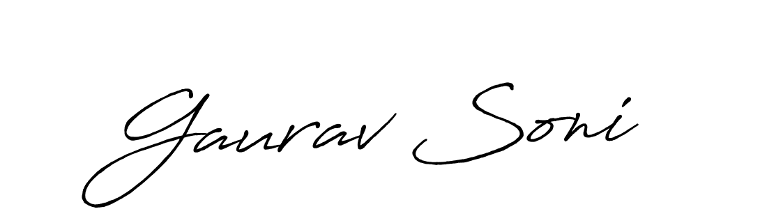 This is the best signature style for the Gaurav Soni name. Also you like these signature font (Antro_Vectra_Bolder). Mix name signature. Gaurav Soni signature style 7 images and pictures png