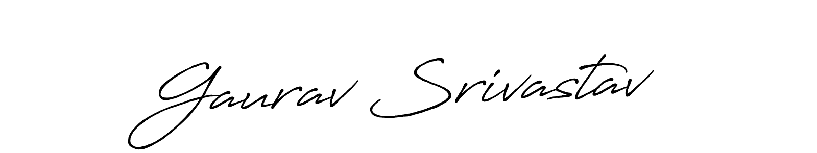 Antro_Vectra_Bolder is a professional signature style that is perfect for those who want to add a touch of class to their signature. It is also a great choice for those who want to make their signature more unique. Get Gaurav Srivastav name to fancy signature for free. Gaurav Srivastav signature style 7 images and pictures png