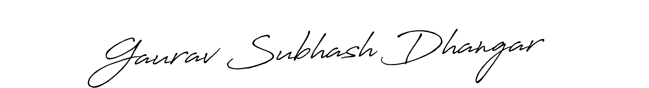 Design your own signature with our free online signature maker. With this signature software, you can create a handwritten (Antro_Vectra_Bolder) signature for name Gaurav Subhash Dhangar. Gaurav Subhash Dhangar signature style 7 images and pictures png